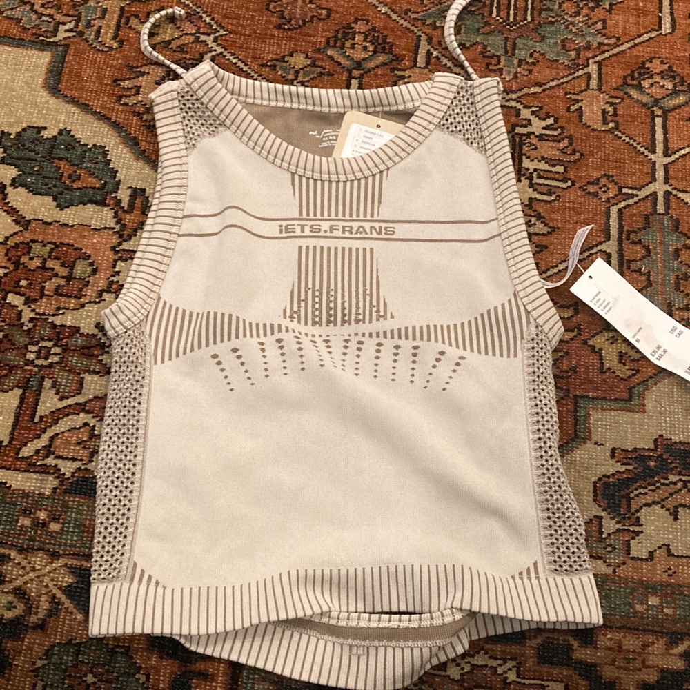 Urban Outfitters Beige and Taupe Knit Sleeveless Tank